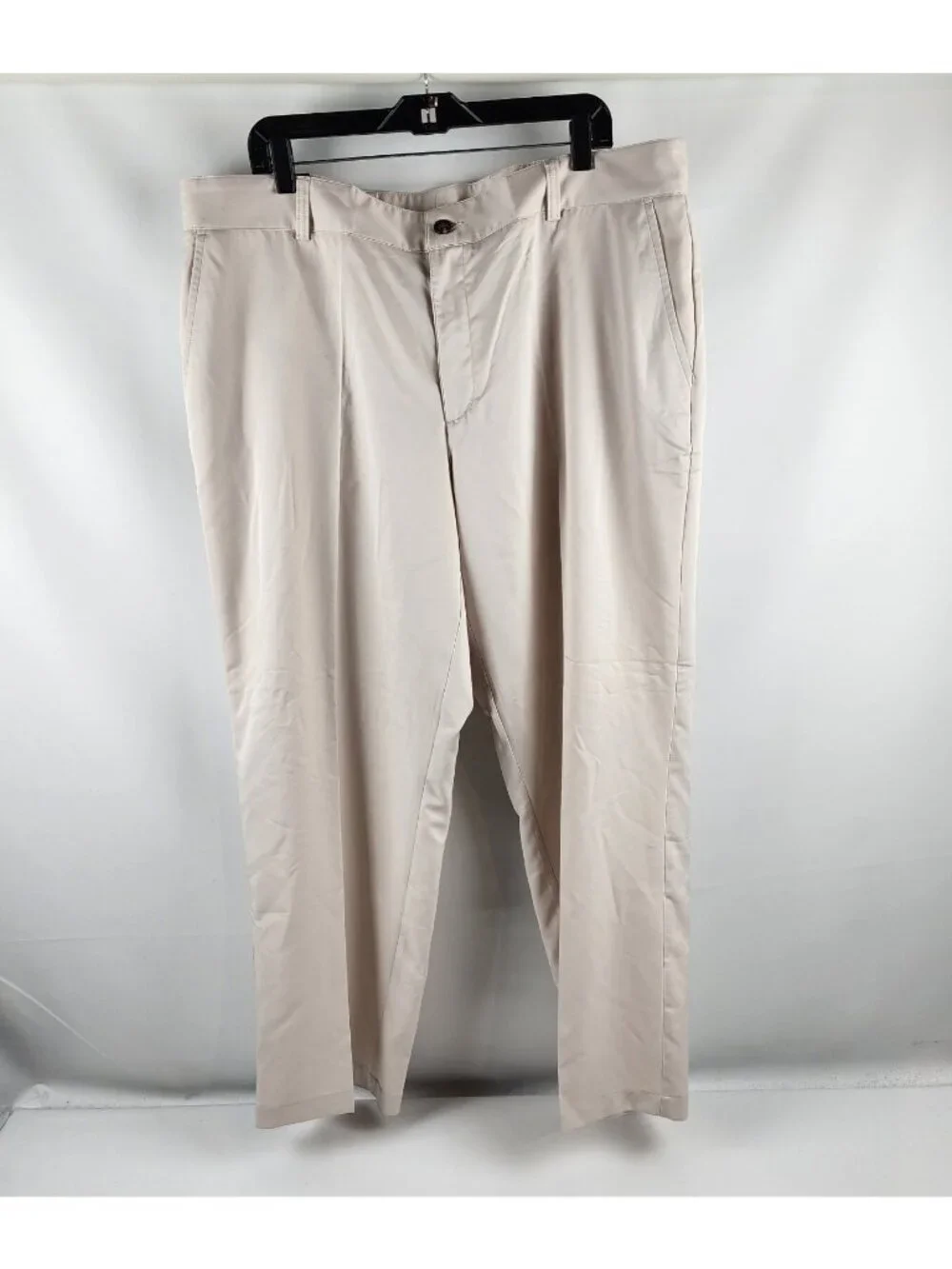 Adidas Pant Men 40x30 Golf Tech Climalite Flat  Lightweight Straight Beige NWT